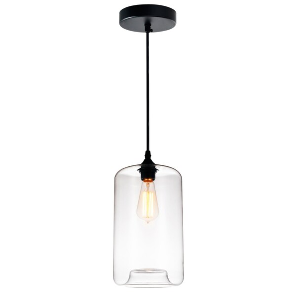 Cwi Lighting Glass 1 Light Down Mini Pendant With Clear Finish 5553P7-Clear - main